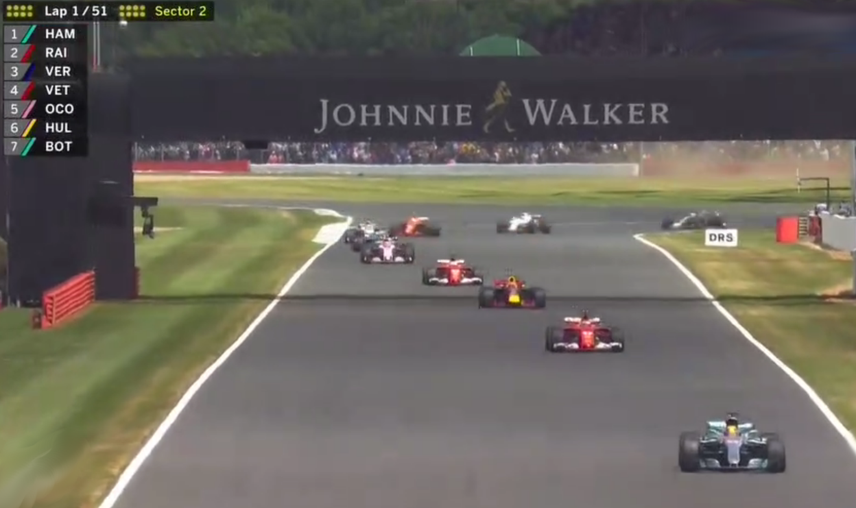 British Grand Prix d'Angleterre de Formule 1 2017 : classement au premier tour à Silverstone. British Grand Prix d'Angleterre de Formule 1 2017 : classement au premier tour à Silverstone.