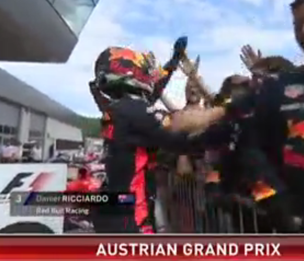 Grand Prix de F1 : Autriche 2017 du 9 juillet : classement final Ricciardo 3ème