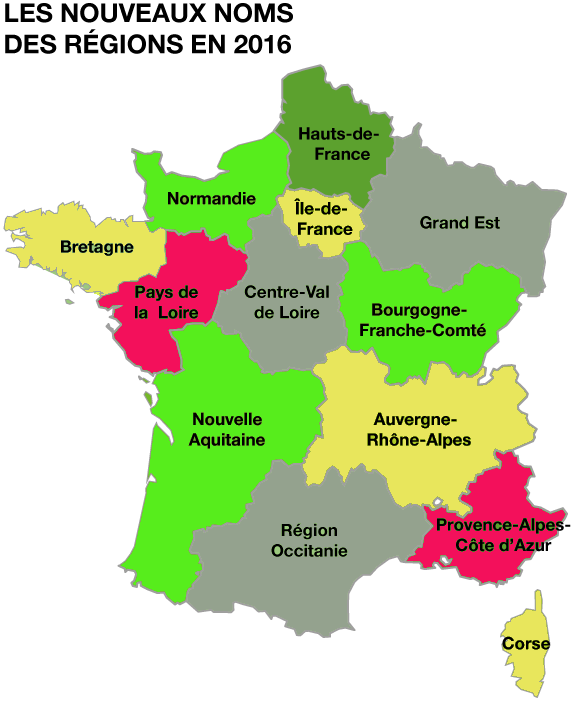 carte de France 13 régions